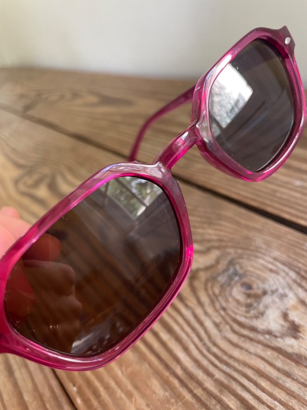 Foster Grant Pink Geometric Retro Sunglasses - Picture 8 of 8
